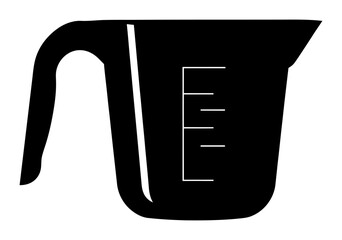 Measuring Cup Silhouette - Minimalist Vector Illustration