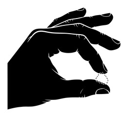 Minimalist Salt Pinch Silhouette Vector Illustration