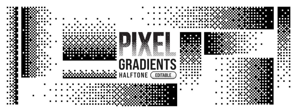 Pattern dither bit with pixel background square and art effect fade. 8 vector cube with chart black fractured and halftone concept rectangular. Matrix explosion pattern with broken transform.