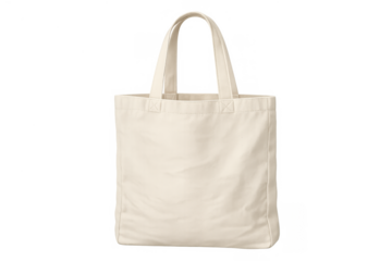 White canvas tote bag mockup presenting eco-friendly shopping, reusable, fabric, blank, natural cotton material