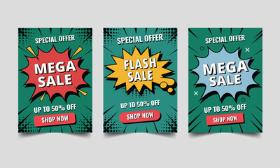 Mega Flash Sale Promotional Flyer Template