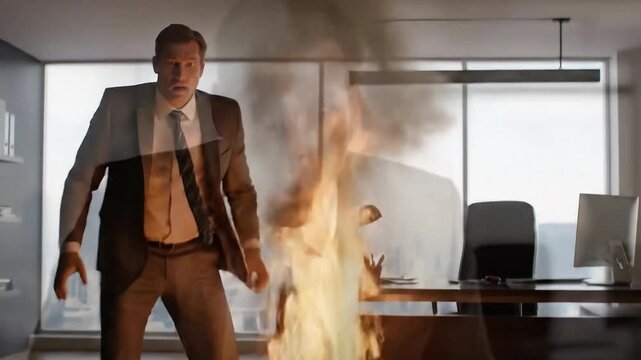 CEO Burns Piles of Documents