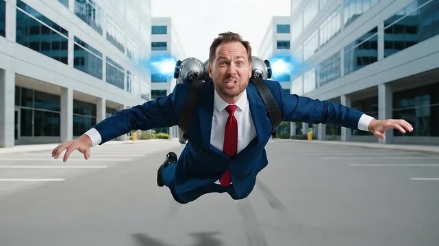 CEO Rides Jetpack