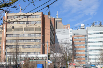 Naklejka premium The Toronto Western Hospital, at 399 Bathurst Street, a major teaching hospital in Toronto’s West End and part of the University Health Network