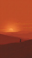 a person stands on the horizon