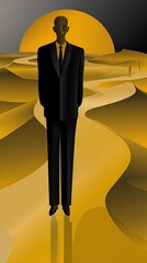 a person stands on the horizon