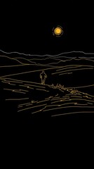 a person stands on the horizon