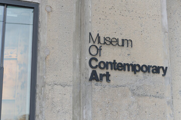Naklejka premium sign outside Museum of Contemporary Art 158 Sterling Rd, Toronto
