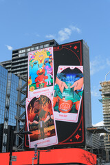 Obraz premium Netflix digital advertising at Sankofa Square, Toronto