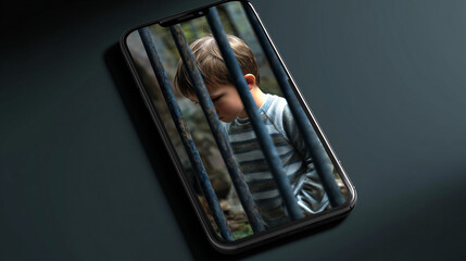 Child locked inside smartphone