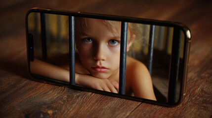 Child locked inside smartphone