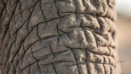 Fototapeta premium Elephant Partially Visible Among Forest Trees – Moody Realistic Wildlife Photography in Natural Habitat