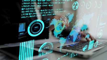 Connection network visualization showing global connection, network communication, digital connection analytic. Connect networks tool support real-time insight and improve connection system. Thunk