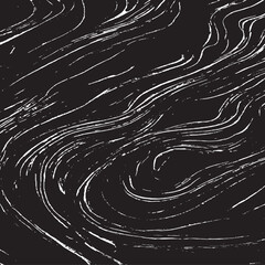 Grunge Urban Background Texture Vector. Dust Swirled and curled stripes and brush strokes texture. Marble or acrylic artwork imitation. Cool and swirly background. Abstract vector illustration. Black 
