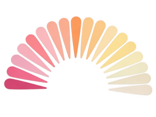Gradient Color Palette Fan Shape Smooth Pastel Tones Minimalist