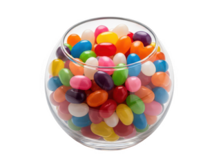 Multicolored Round Candy Coated Chocolates Spilling Over Clear Glass Bowl