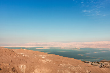 Obraz premium Judean Desert, view of the amazing Dead Sea