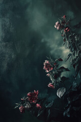 Dramatic and elegant botanical composition for design and decoration.