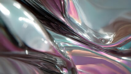Abstract Metallic Iridescent Surface
