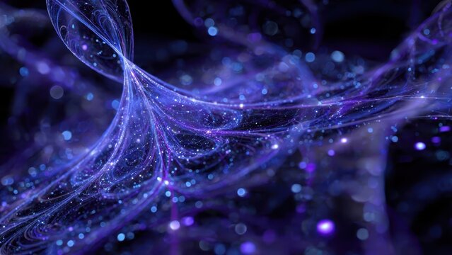 Abstract Glowing Particles - Powered by Adobe