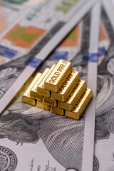 Gold bars or ingots as a tool for balance, financial investment, and savings. Gold bars or ingots