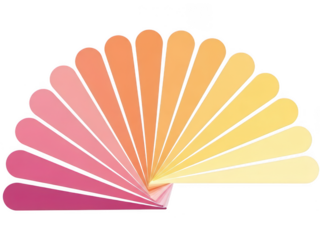 Vibrant Radiating Fan Shaped Gradient Petals in Pink Orange Yellow Tones