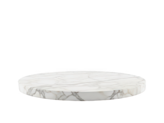 White Marble Textured Oval Slab with Natural Gray Veining on Black Background