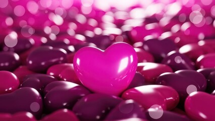 Valentine's Day Background with Pink Hearts
