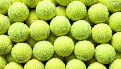 Tennis practice session with vibrant yellow balls sports court image collection indoor environment close-up view sports equipment in action