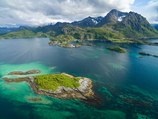 Aerial view of Senja island, Norway