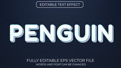 Penguin editable text effect