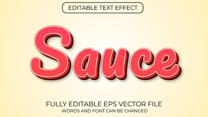 Sauce editable text effect