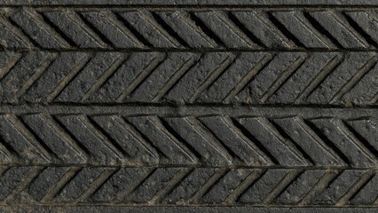 Tire Tread Close-Up Texture