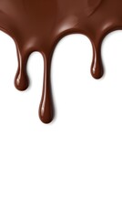 背景素材 溶けたチョコレート 白色背景 White Background Melted Chocolate （Generative AI）	
