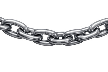 Obraz premium Metal chain linking heavy steel elements, representing strength, security, and industrial connection on transparent background