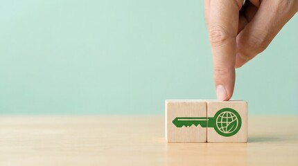 hand holding key to global access