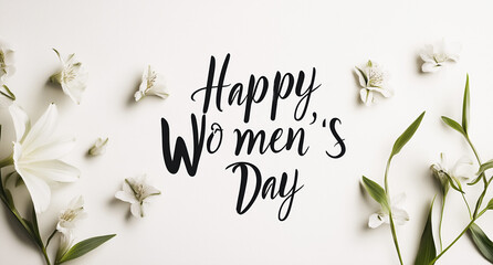 Elegant Black and White Women&rsquo;s Day Greeting Card