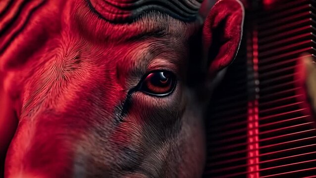 Hyper-Realistic 3D Render of a Ram Head Fused with a PC CPU Cooler Symbolizing Computing Power.