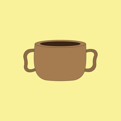 Fototapeta premium Brown laundry basket vector illustration