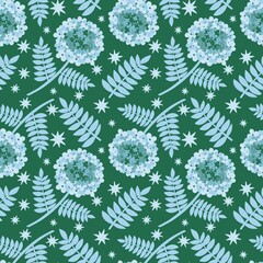 Abstract floral seamless flowers pattern for wrapping paper and fabrics and kids clothes and spring party textiles and linens