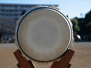 Tokyo,Japan - January 10, 2026: Japanese drum or wadaiko, one of the percussion instruments