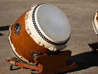 Tokyo,Japan - January 10, 2026: Japanese drum or wadaiko, one of the percussion instruments