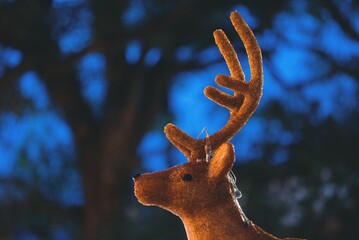 Tokyo,Japan - January 6, 2026: A Christmas  ornament of a reindeer 