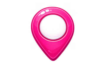 Pink location map pin icon representing gps navigation, tracking, finding position, geotagging, and global travel technology