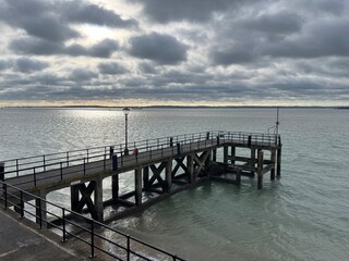 Fototapeta premium pier at sunset