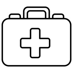 Fototapeta premium First Aid Outline Icon Illustration Vector