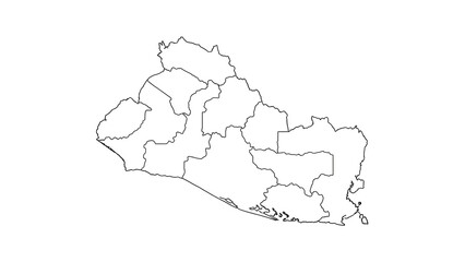 Obraz premium Map Outline of }