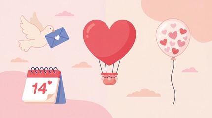 happy birthday card with balloons