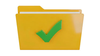 Yellow Folder with Green Checkmark.