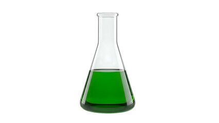 Laboratory Erlenmeyer Flask with Green Liquid.